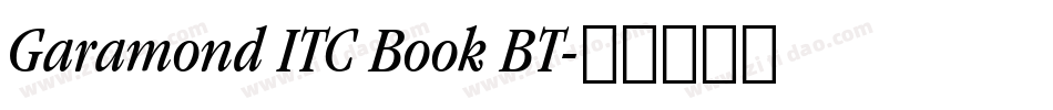 Garamond ITC Book BT字体转换
